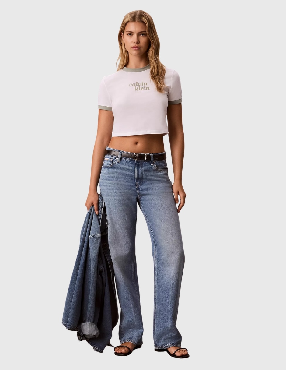Playera manga corta cuello redondo para mujer 5