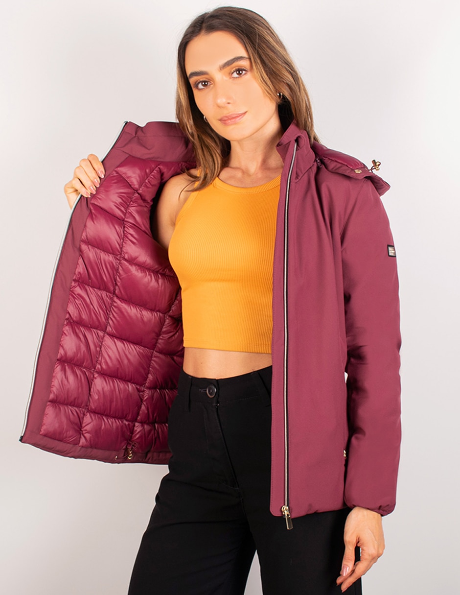 Chamarra casual corta para mujer 5
