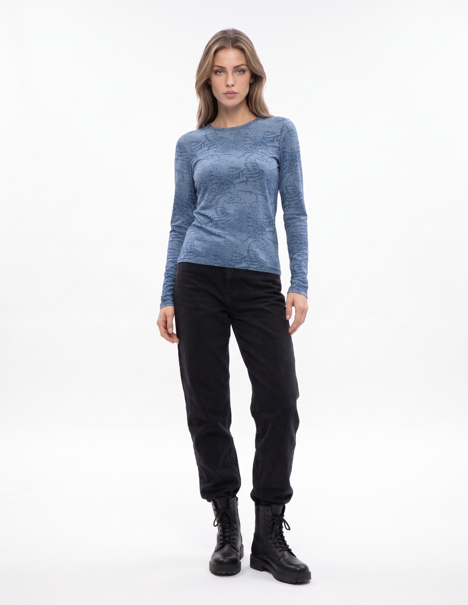 Blusa manga larga para mujer 4
