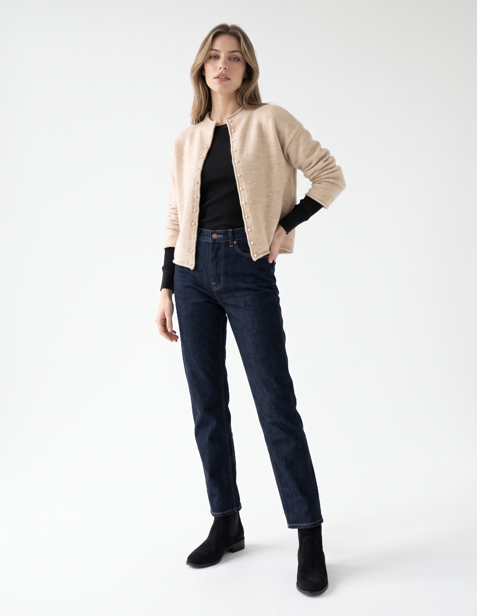 Suéter cuello redondo para mujer 4