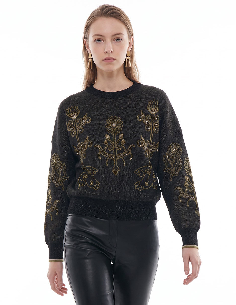 Suéter cuello redondo para mujer Suéter cuello redondo para mujer