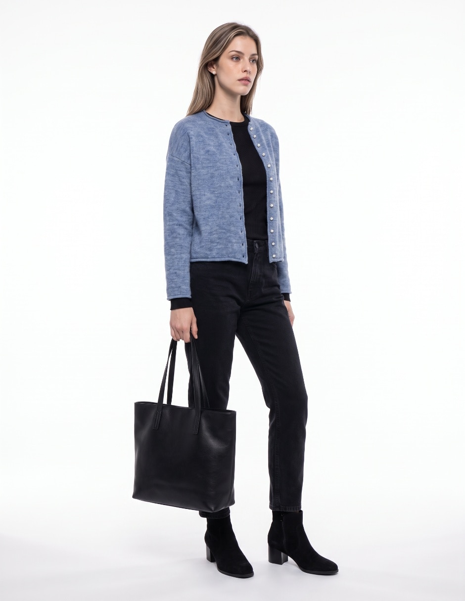 Suéter cuello redondo para mujer 4