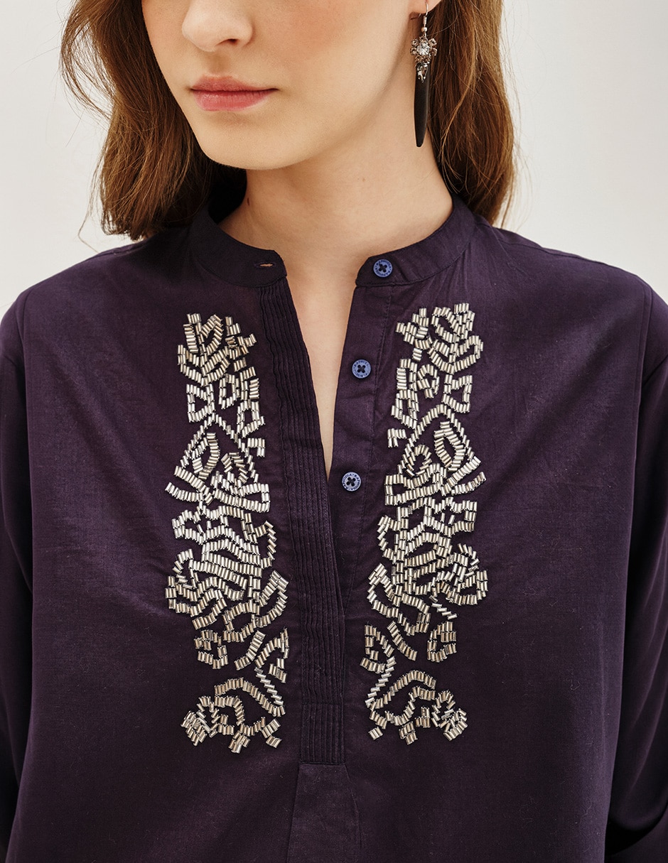 Blusa manga larga para mujer 5