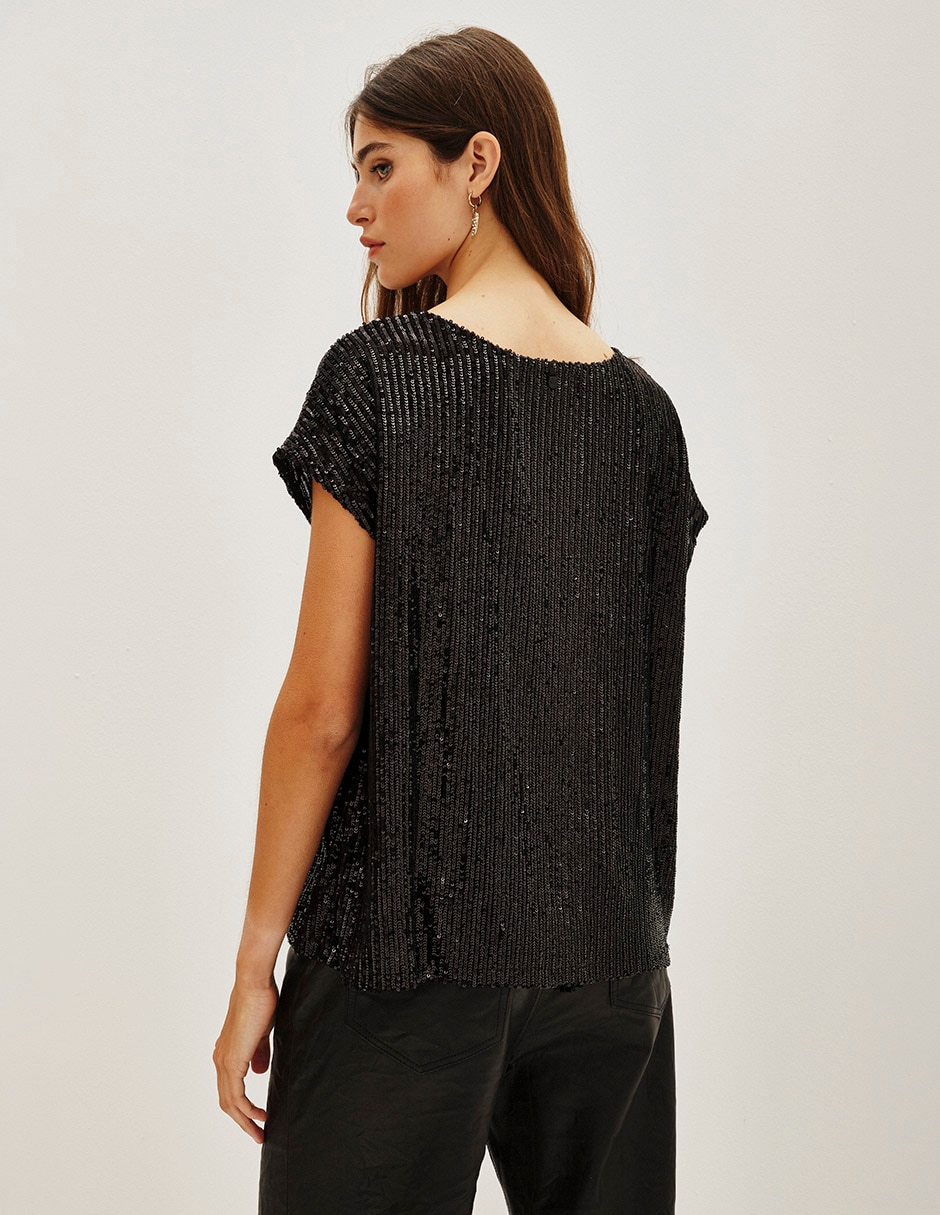 Playera manga corta cuello redondo mujer 5