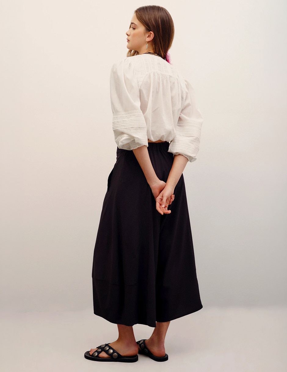 Pantalón coulotte amplio para mujer 2