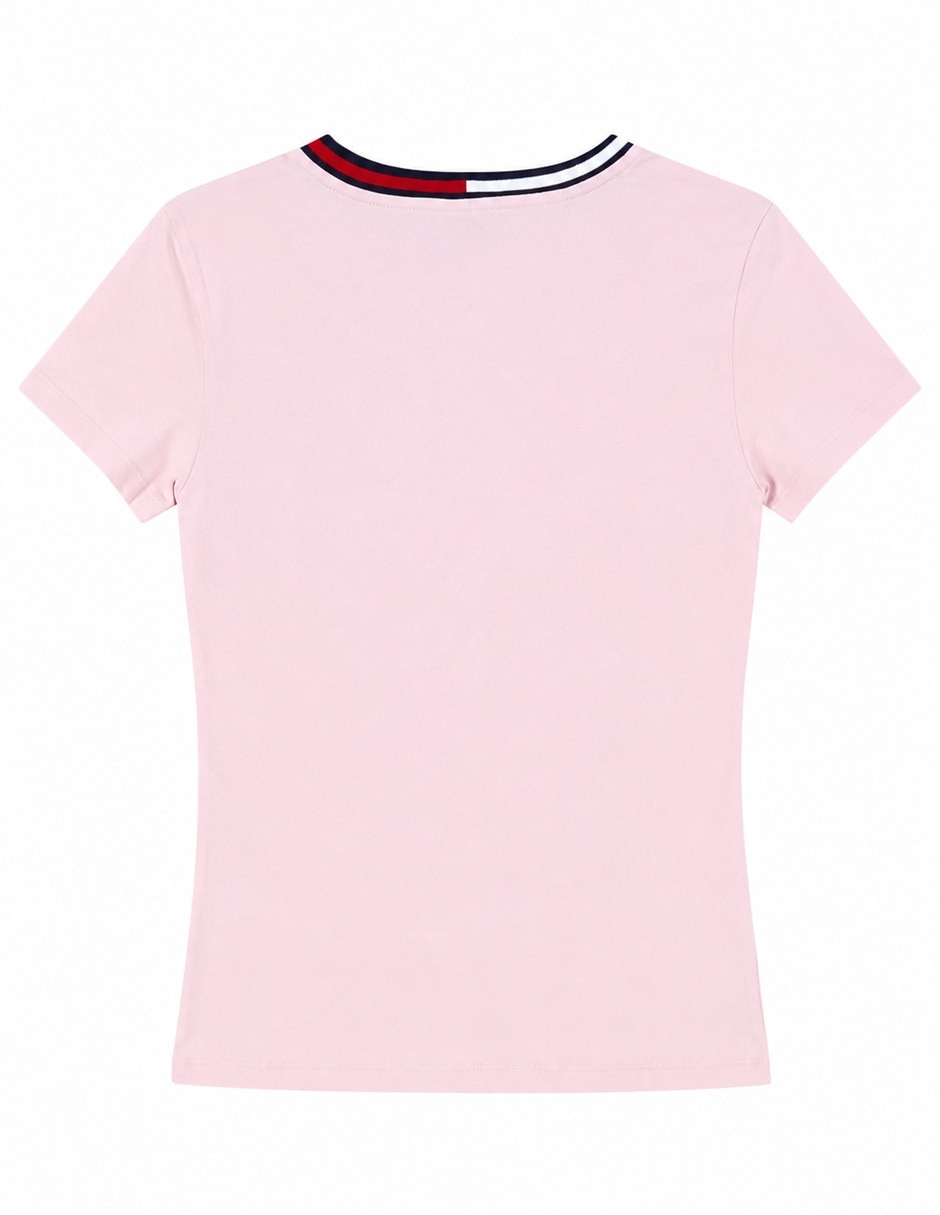 Playera manga corta cuello v para mujer