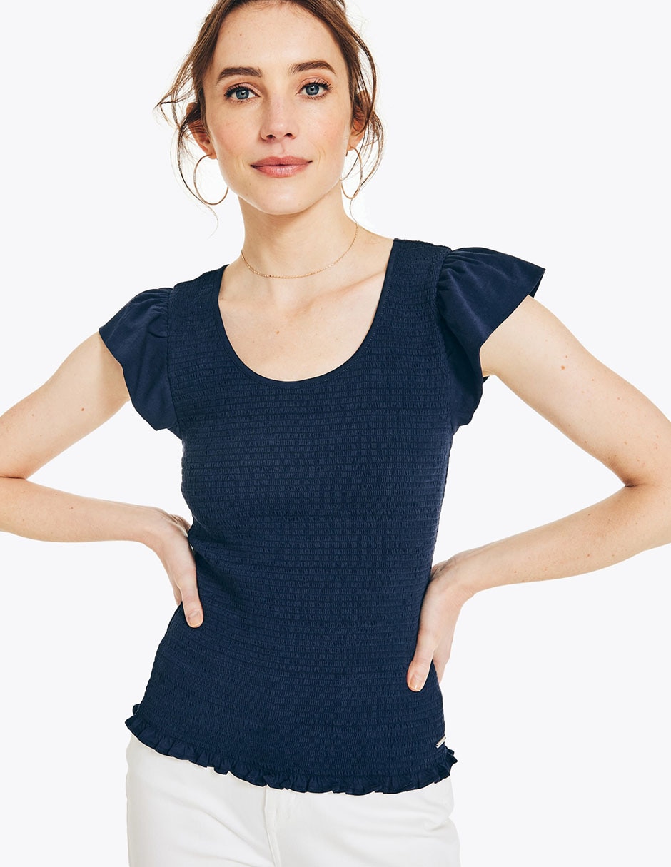 Blusa manga corta para mujer
