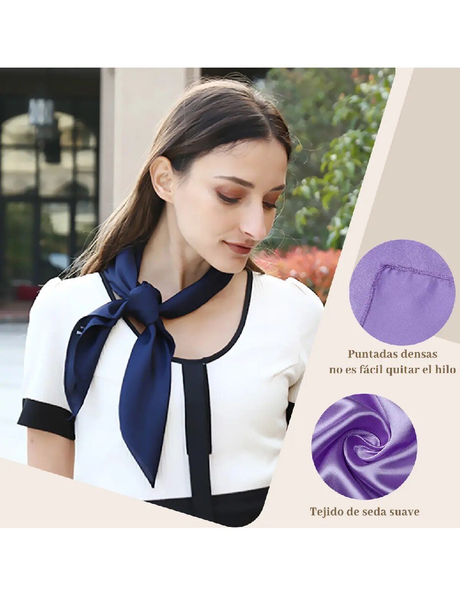 Kit Pashmina con estampado Liso de Seda para mujer 3
