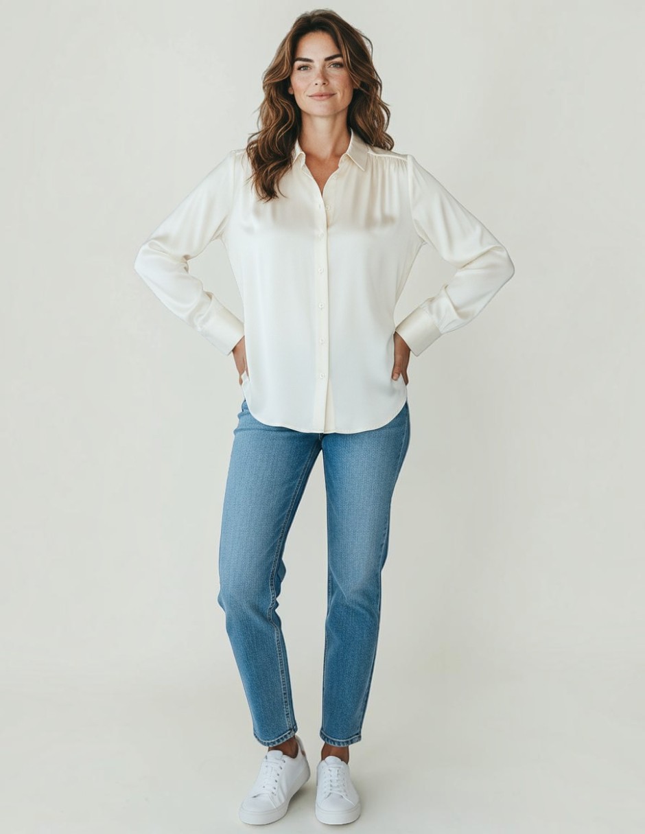 Blusa camisera marsel manga larga para mujer 4