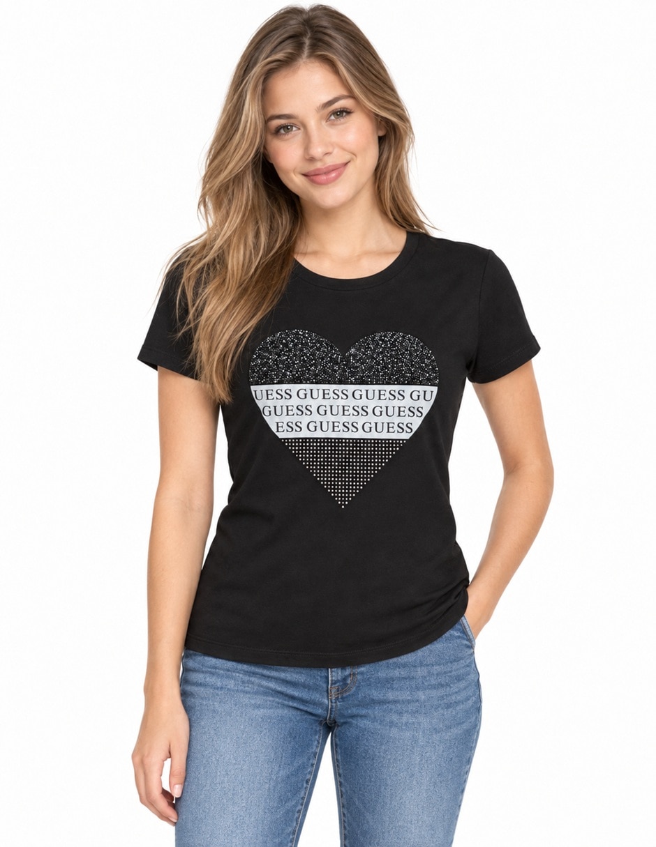 Playera manga R4YI42KBRV0 cuello Redondo para mujer