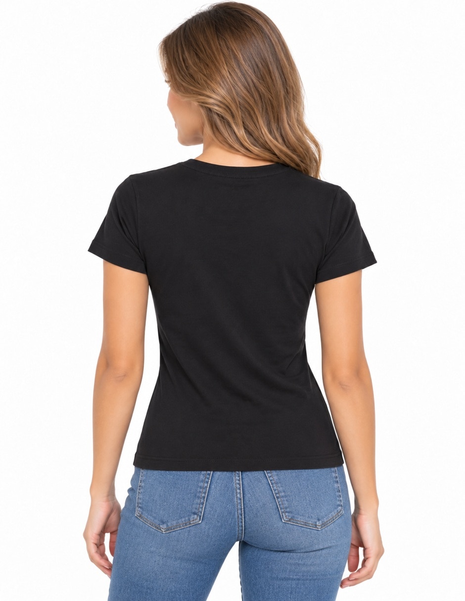 Playera manga R4YI42KBRV0 cuello Redondo para mujer