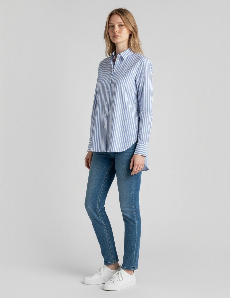 Camisa/Sobrecamisa MARSEL de Algodón y poliamida manga Larga para mujer 3