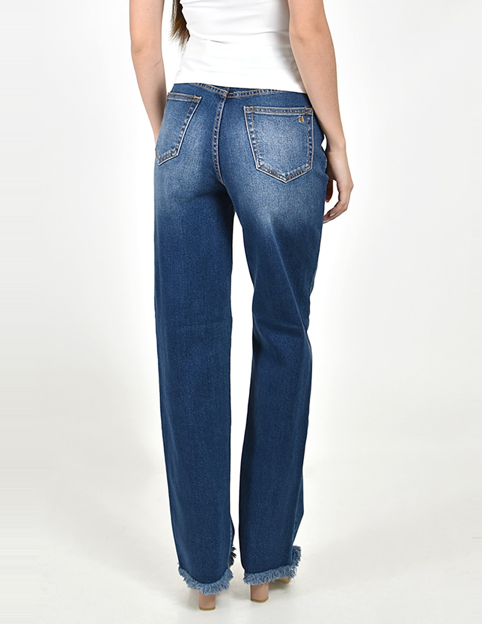 Jeans wide leg cintura alta para mujer 3