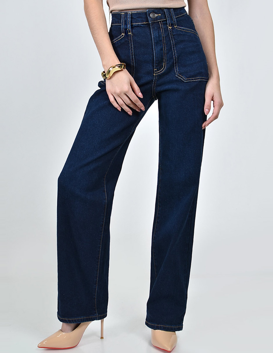 Jeans wide leg cintura alta para mujer Jeans wide leg cintura alta para mujer