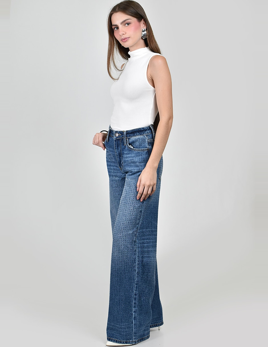 Jeans straight cintura alta para mujer 5