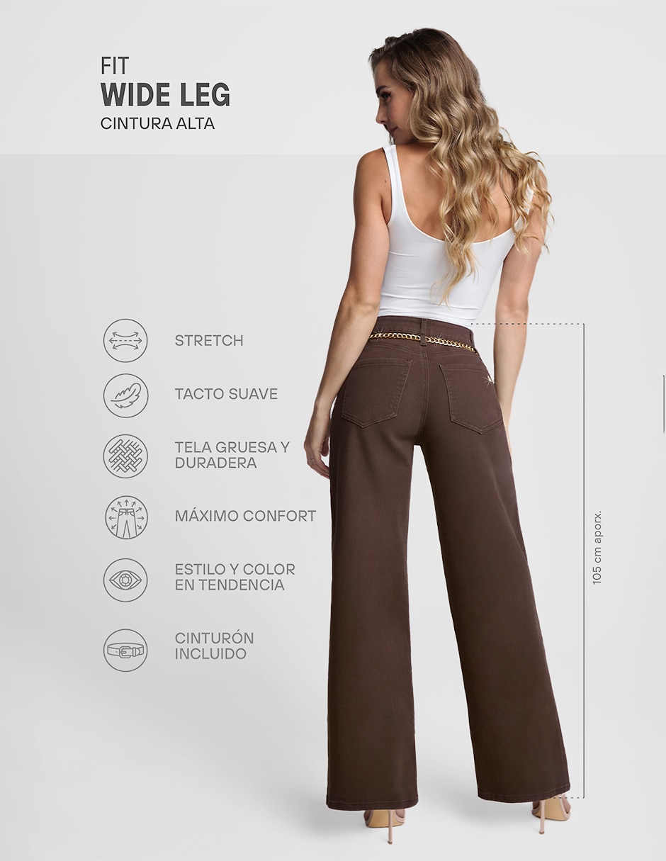 Jeans wide leg para mujer