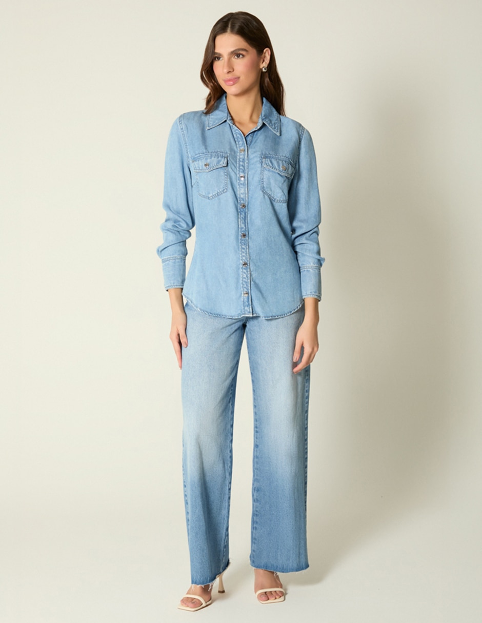 Blusa camisera Sin familia o colección manga Larga para mujer 2
