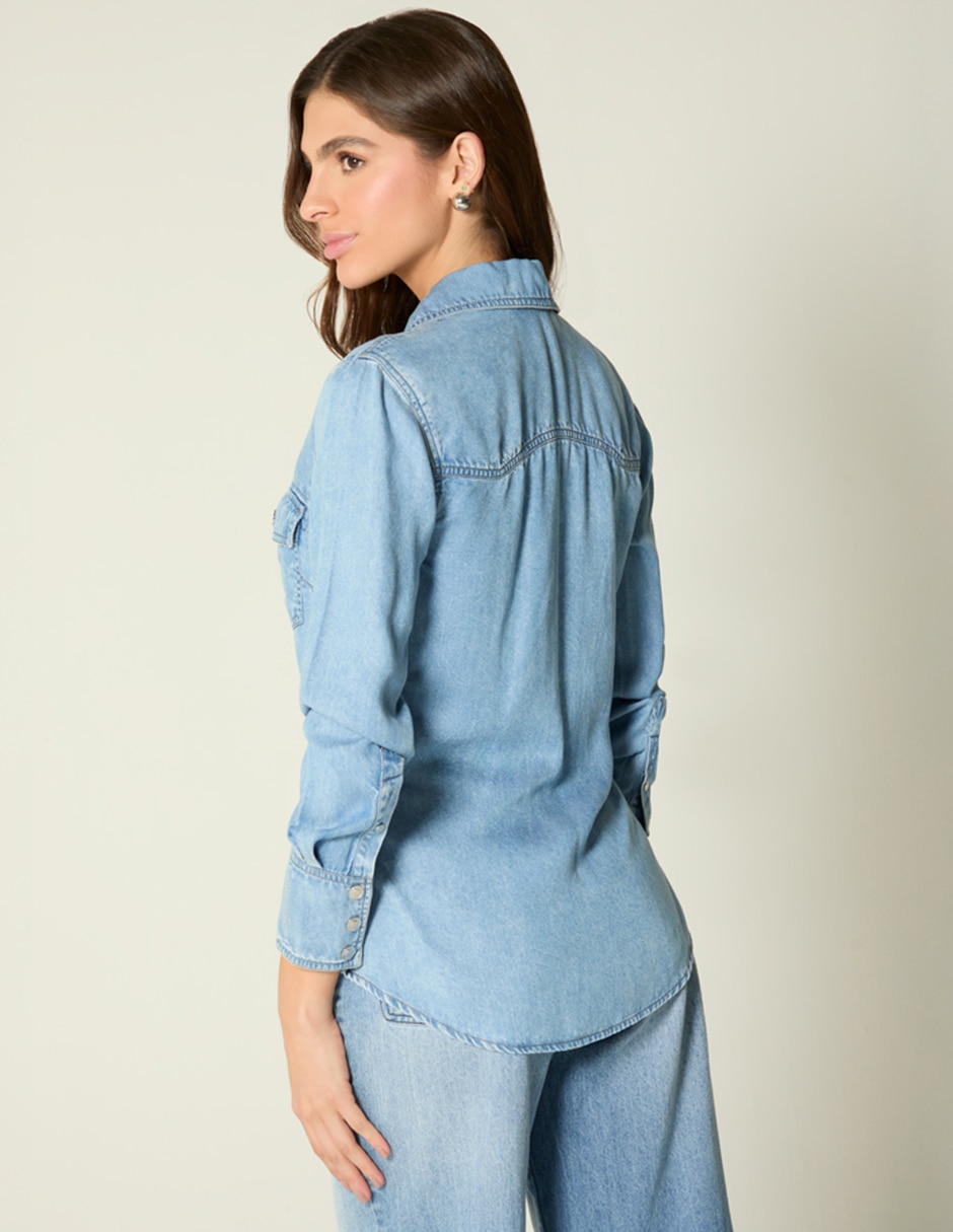 Blusa camisera Sin familia o colección manga Larga para mujer 5