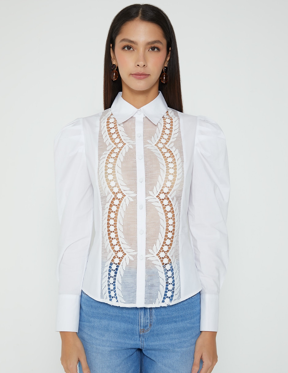Blusa camisera manga larga para mujer Blusa camisera manga larga para mujer