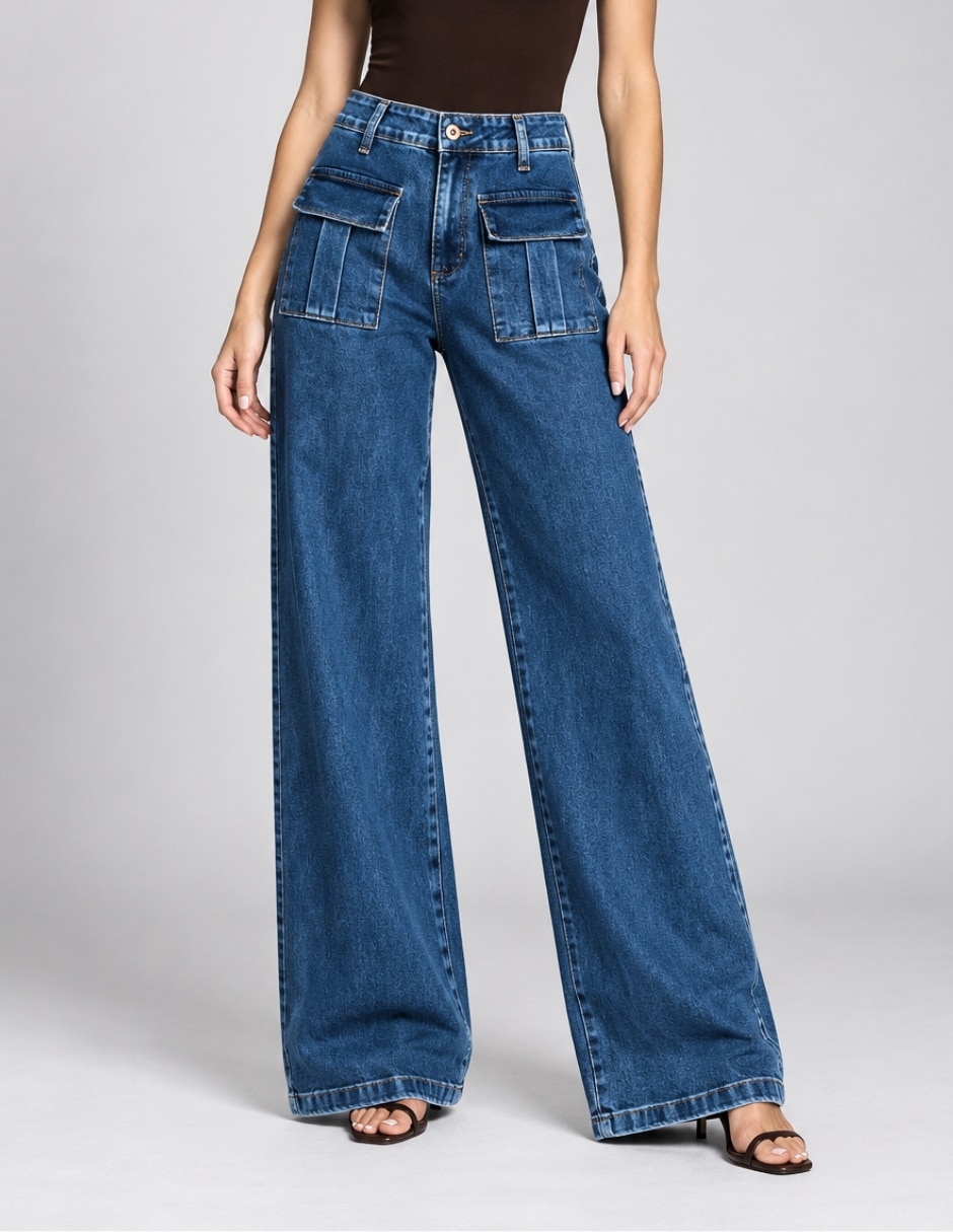 Jeans wide leg para mujer