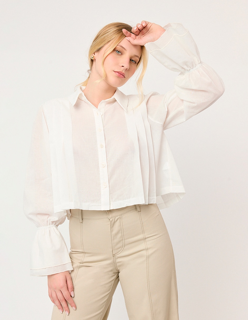 Blusa camisera new manga larga para mujer 3