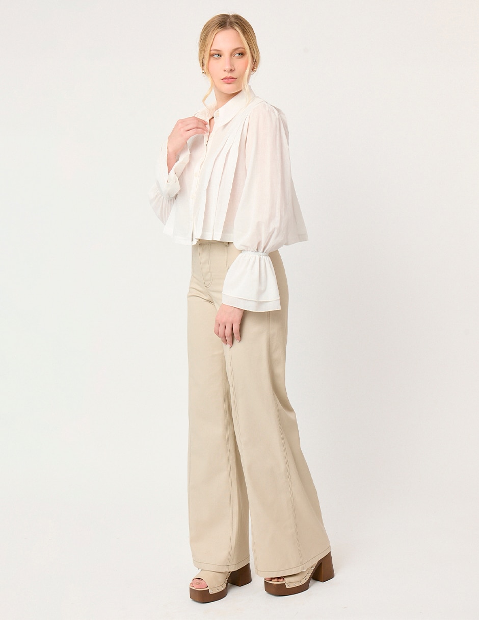 Blusa camisera new manga larga para mujer 5