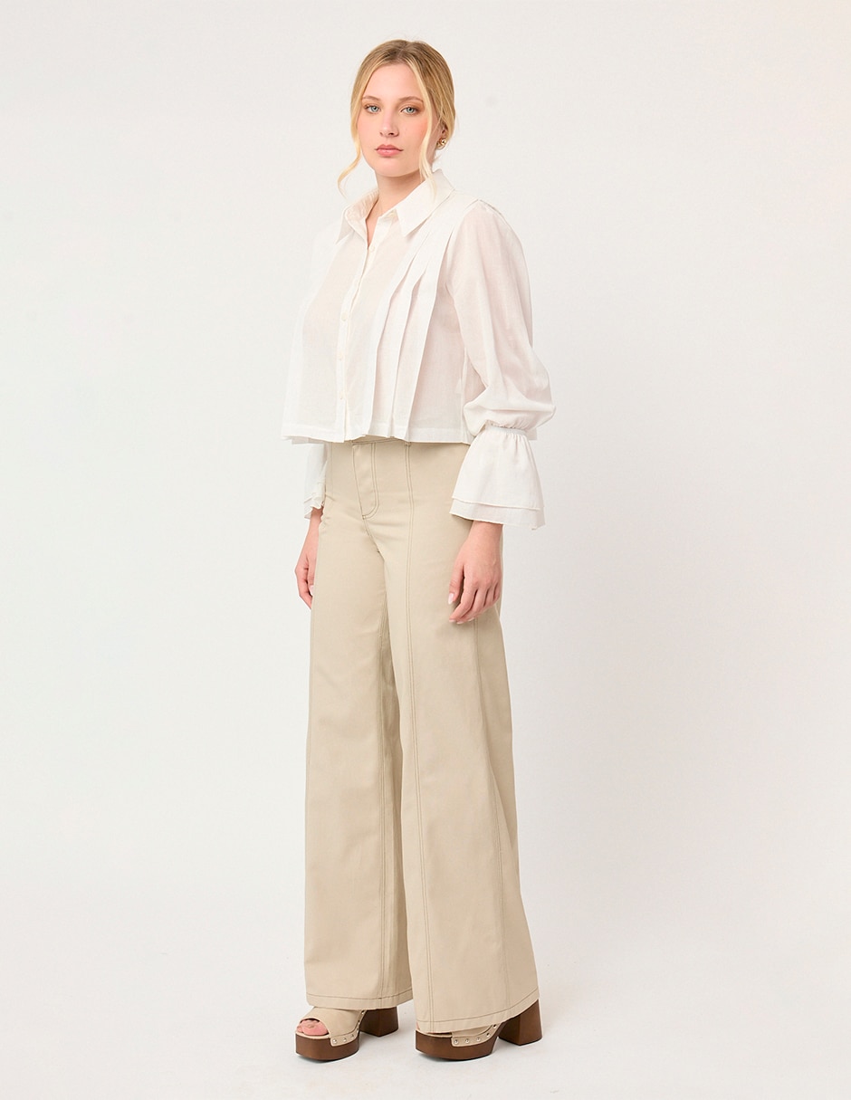 Blusa camisera new manga larga para mujer 6