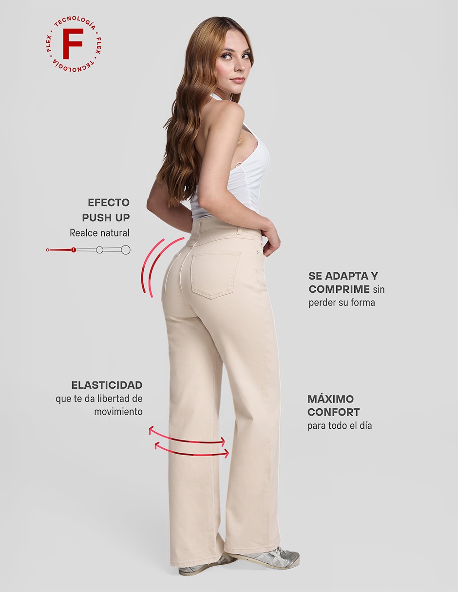 Jeans wide leg para mujer