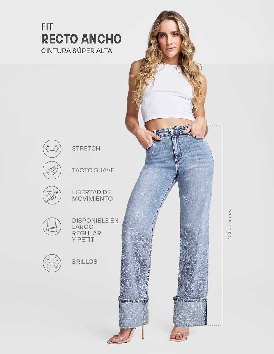 Jeans straight para mujer