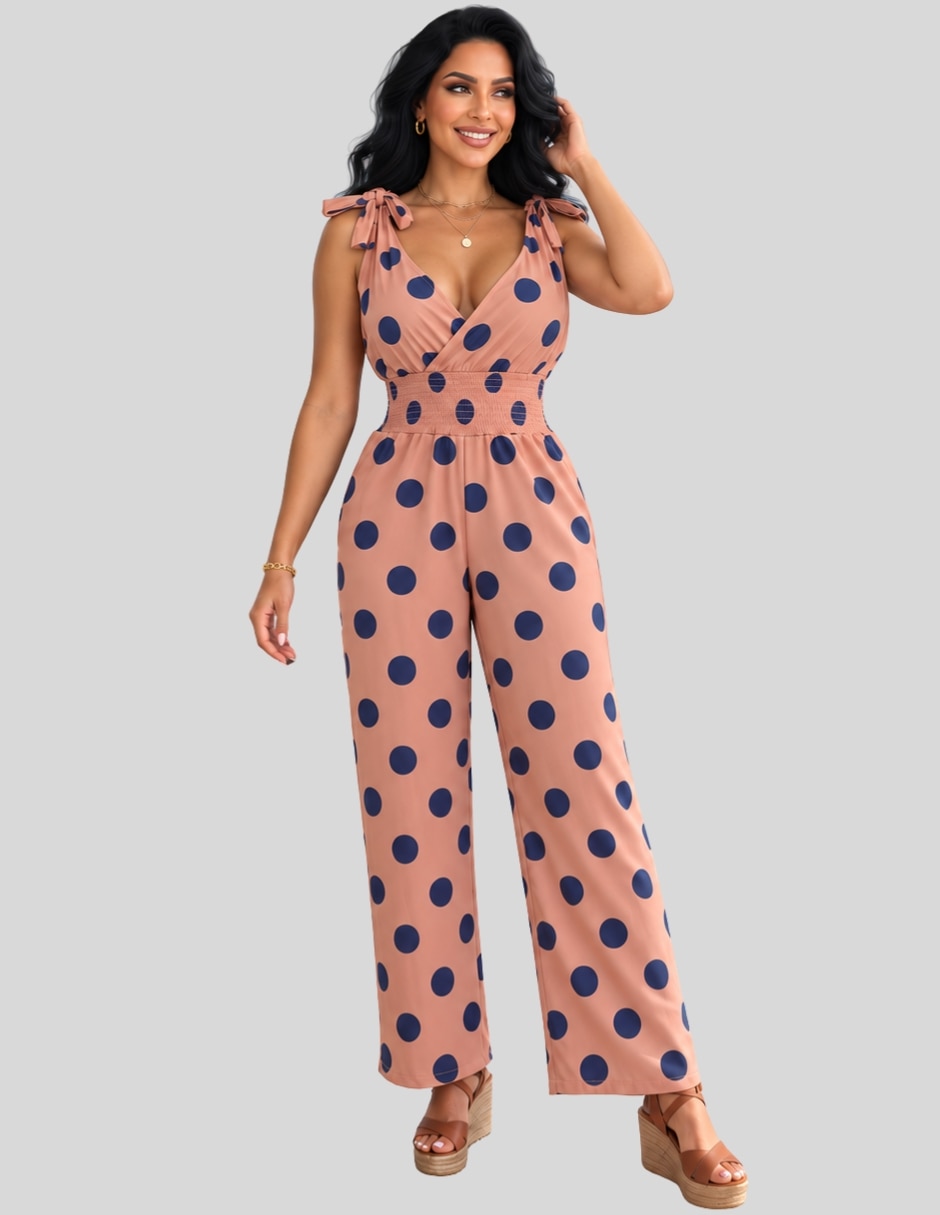 Jumpsuit Jumpsuit Elegante de Lunares para Mujer Enterizo Chic de Pierna Ancha Estilo Casual y Sofisticado de Poliéster Formal estampado Lunares para mujer Jumpsuit Jumpsuit Elegante de Lunares para Mujer Enterizo Chic de Pierna Ancha Estilo Casual y Sofisticado de Poliéster Formal estampado Lunares para mujer