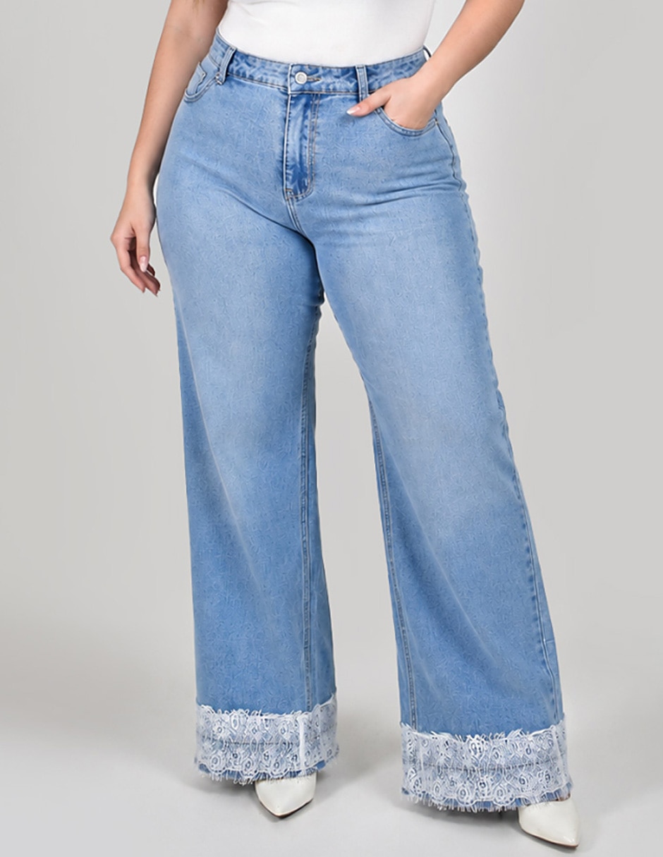 Jeans/Jegging/Jeans jogger Regular Wide leg Cintura alta J-CH-ZH-0227-DENIM No aplica para mujer
