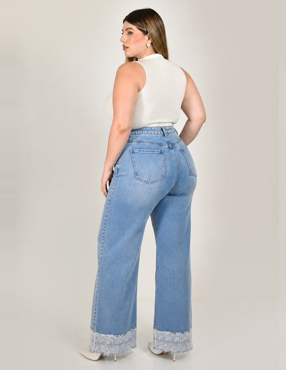 Jeans/Jegging/Jeans jogger Regular Wide leg Cintura alta J-CH-ZH-0227-DENIM No aplica para mujer 3