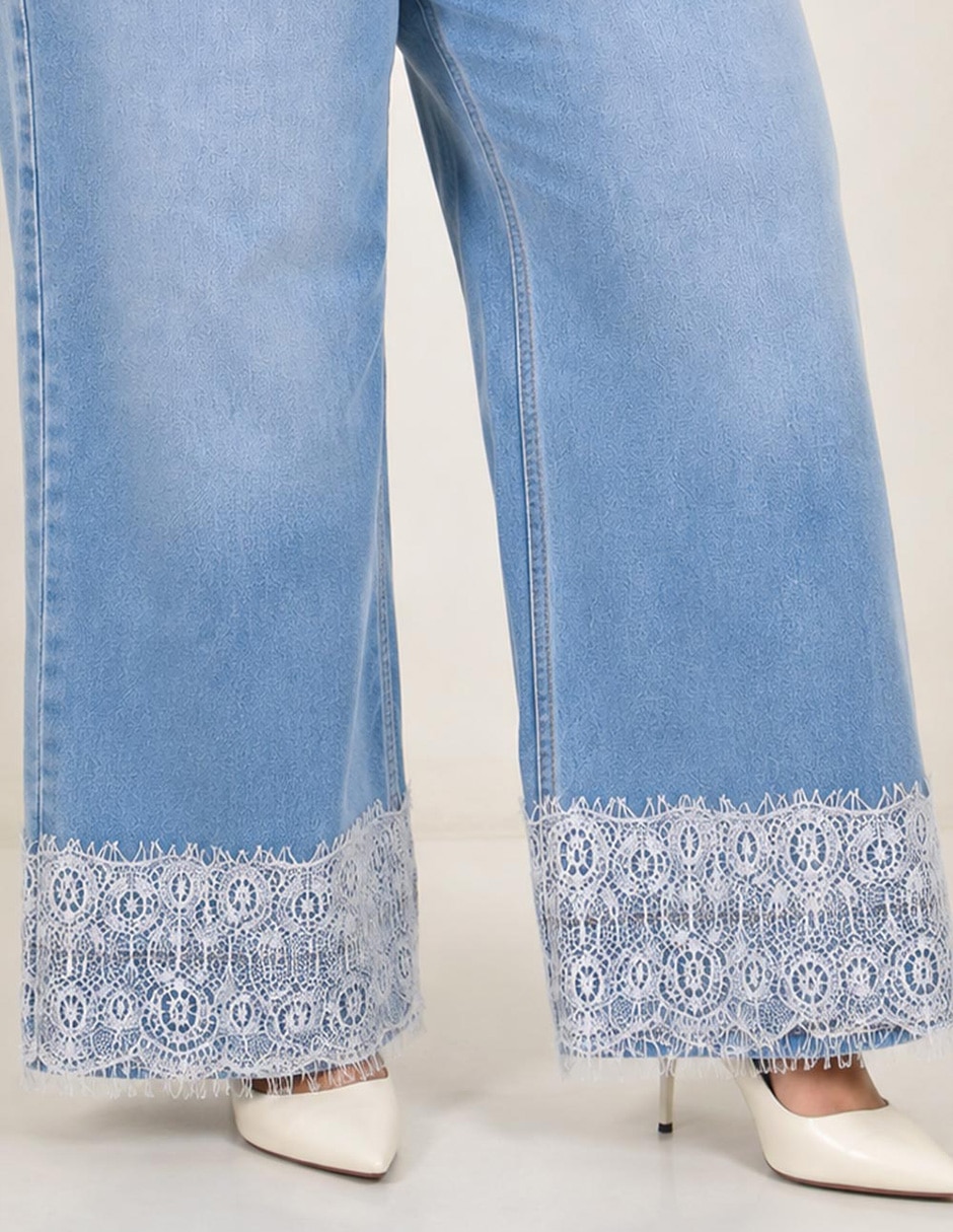 Jeans/Jegging/Jeans jogger Regular Wide leg Cintura alta J-CH-ZH-0227-DENIM No aplica para mujer 4