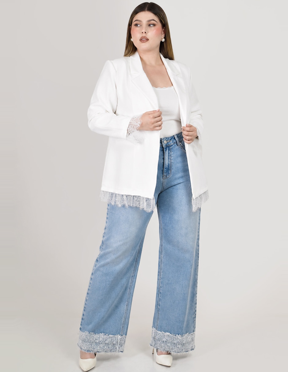 Jeans/Jegging/Jeans jogger Regular Wide leg Cintura alta J-CH-ZH-0227-DENIM No aplica para mujer 6