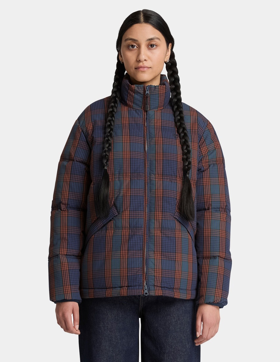 Chamarra Chamarra acolchada a cuadros con aislamiento para mujer Azul TBC0YH4WAIH Sí de Nylon para mujer
