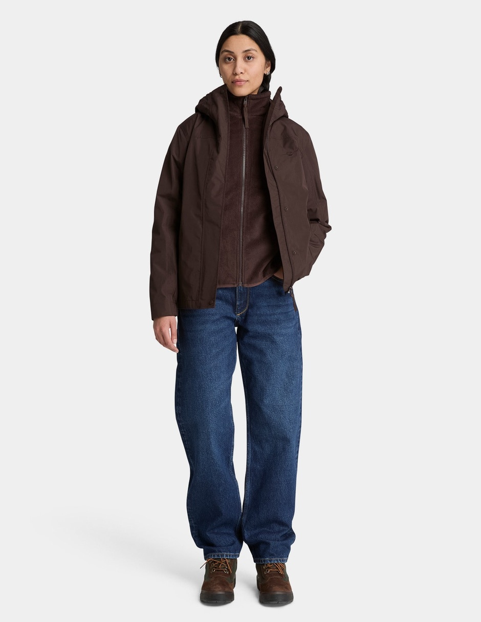 Chamarra Chamarra impermeable 3 en 1 para mujer Café TBC0YH5NC35 Sí de Nylon para mujer 2