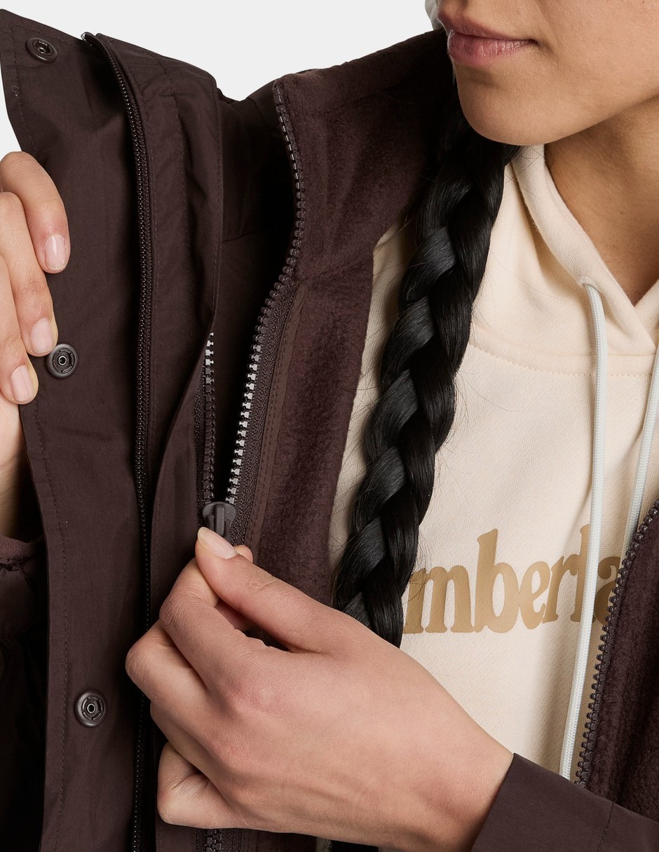 Chamarra Chamarra impermeable 3 en 1 para mujer Café TBC0YH5NC35 Sí de Nylon para mujer 3