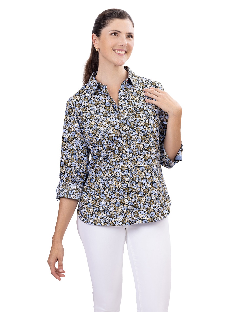 Camisa/Sobrecamisa de Algodón manga 3/4 para mujer 2