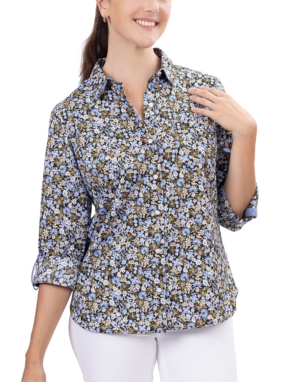 Camisa/Sobrecamisa de Algodón manga 3/4 para mujer 3