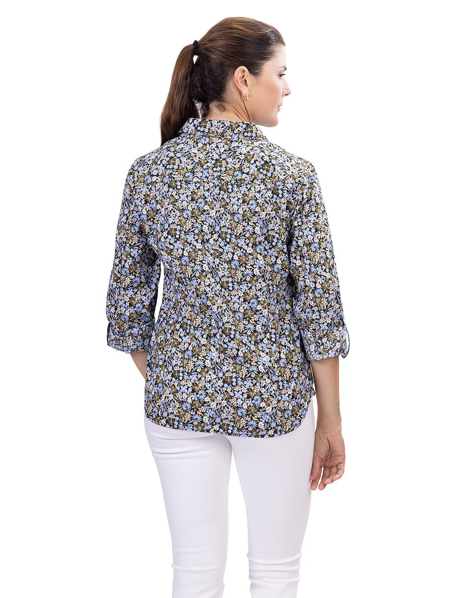 Camisa/Sobrecamisa de Algodón manga 3/4 para mujer 4