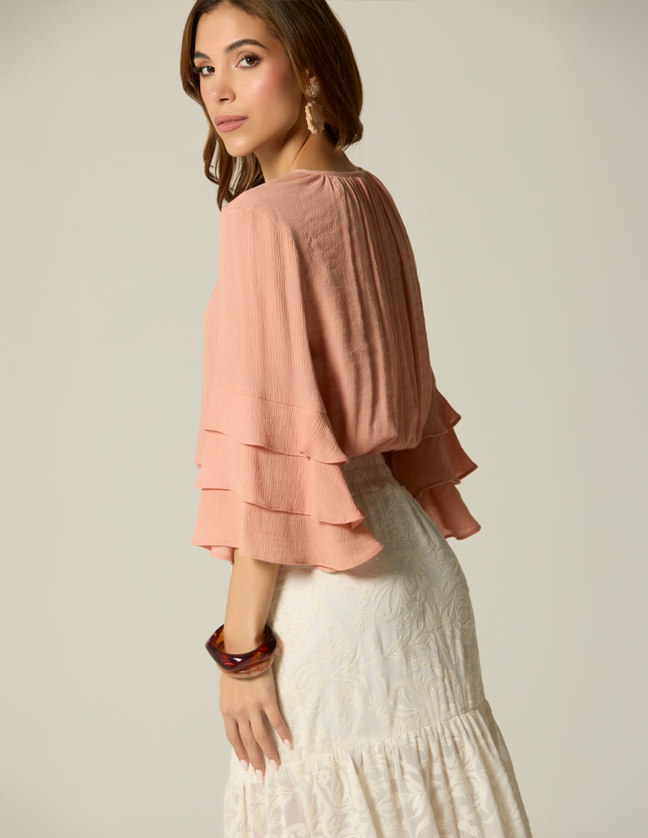 Blusa Sin familia o colección manga 3/4 para mujer 2