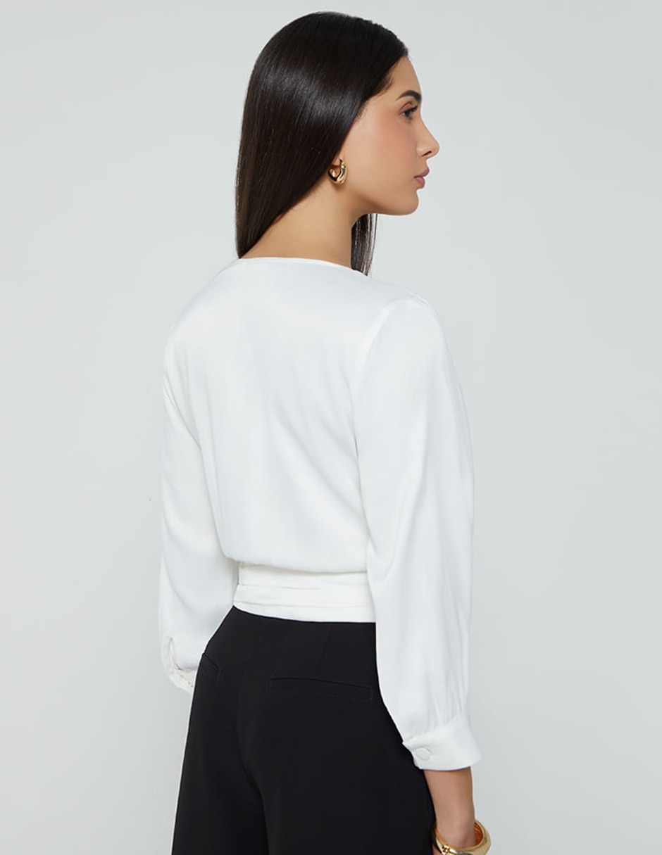Blusa Sin familia o colección manga Larga para mujer 3