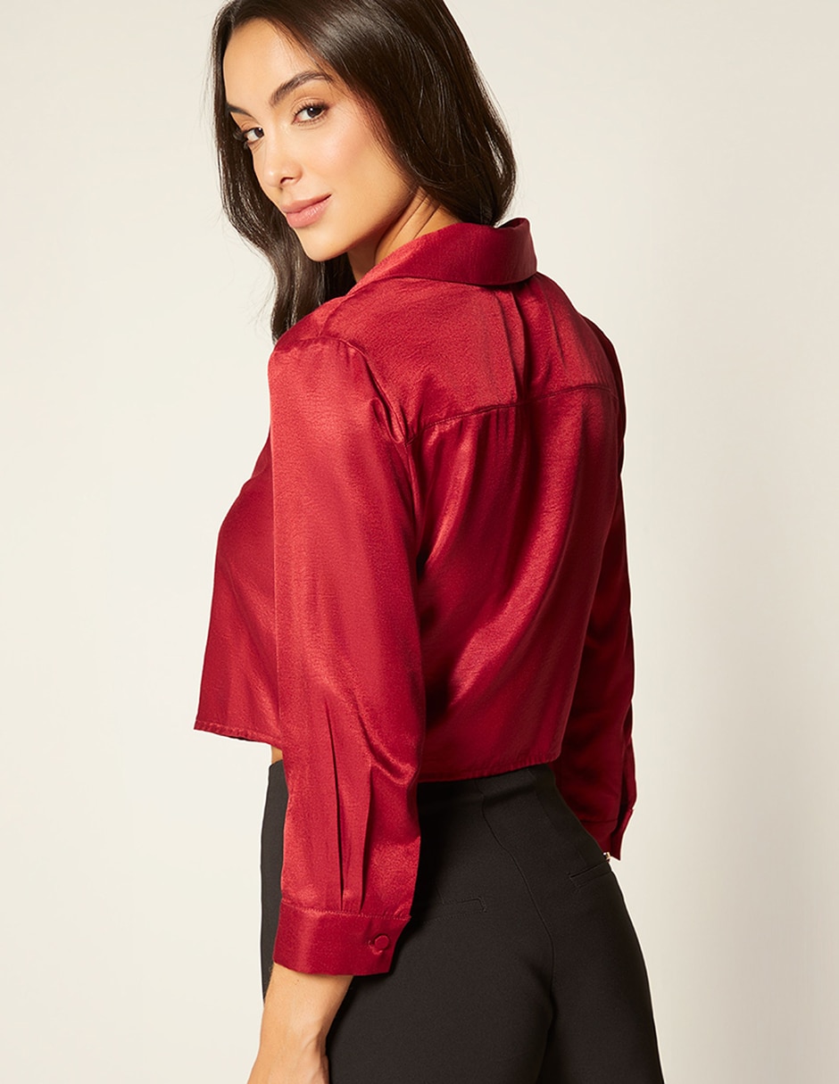 Blusa camisera Sin familia o colección manga Larga para mujer 6