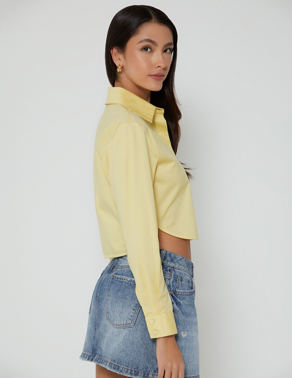 Blusa camisera Sin familia o colección manga Larga para mujer 4