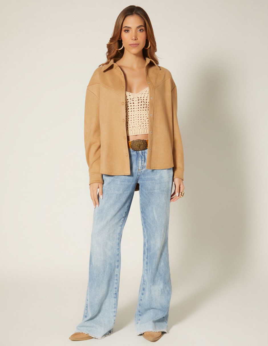 Blusa camisera Sin familia o colección manga Larga para mujer 3