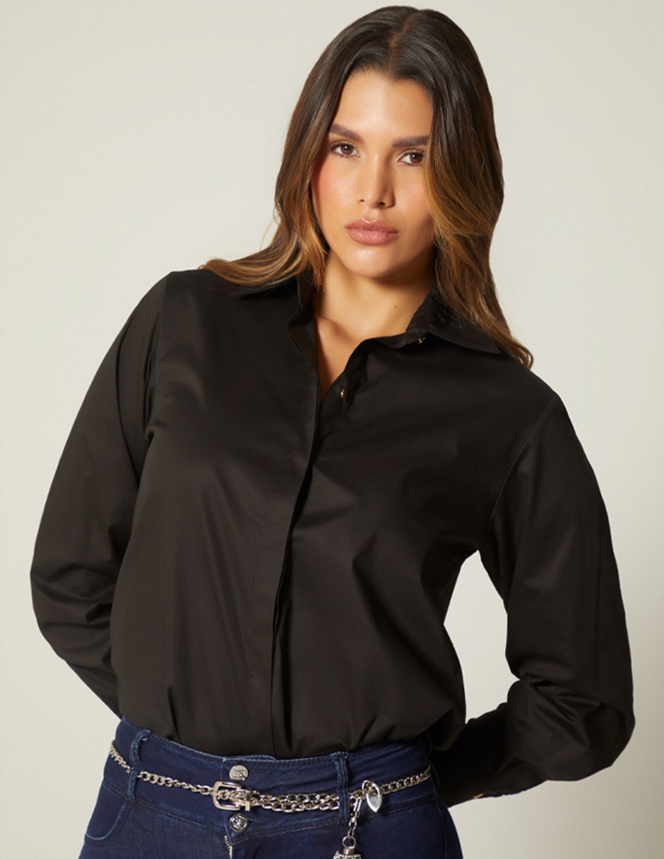 Blusa camisera Sin familia o colección manga Larga para mujer 1