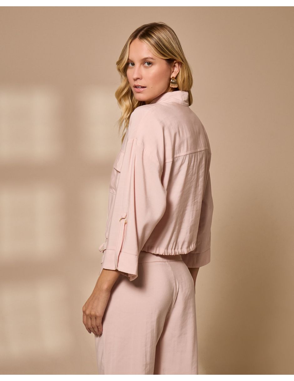 Camisa/Sobrecamisa de Viscosa manga Larga para mujer