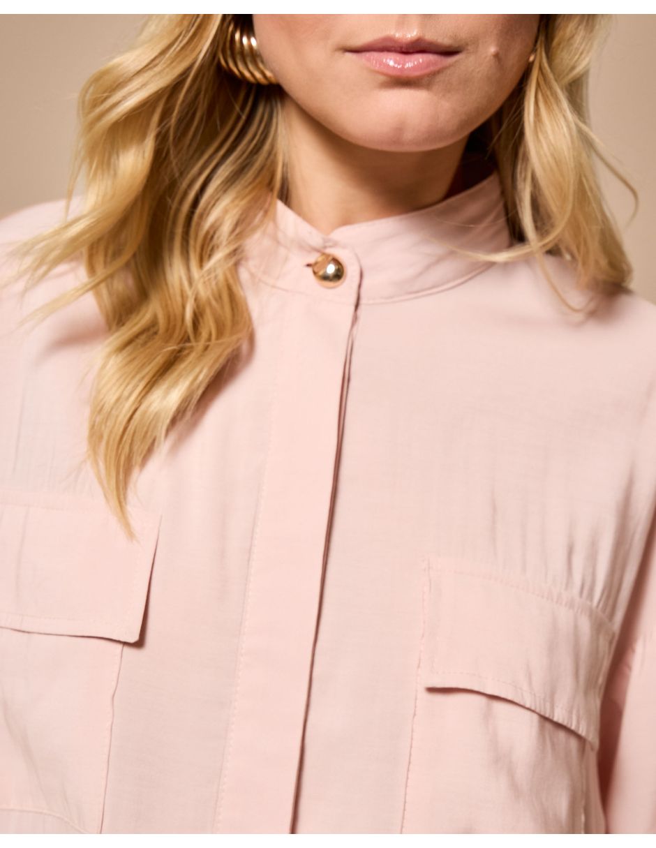 Camisa/Sobrecamisa de Viscosa manga Larga para mujer