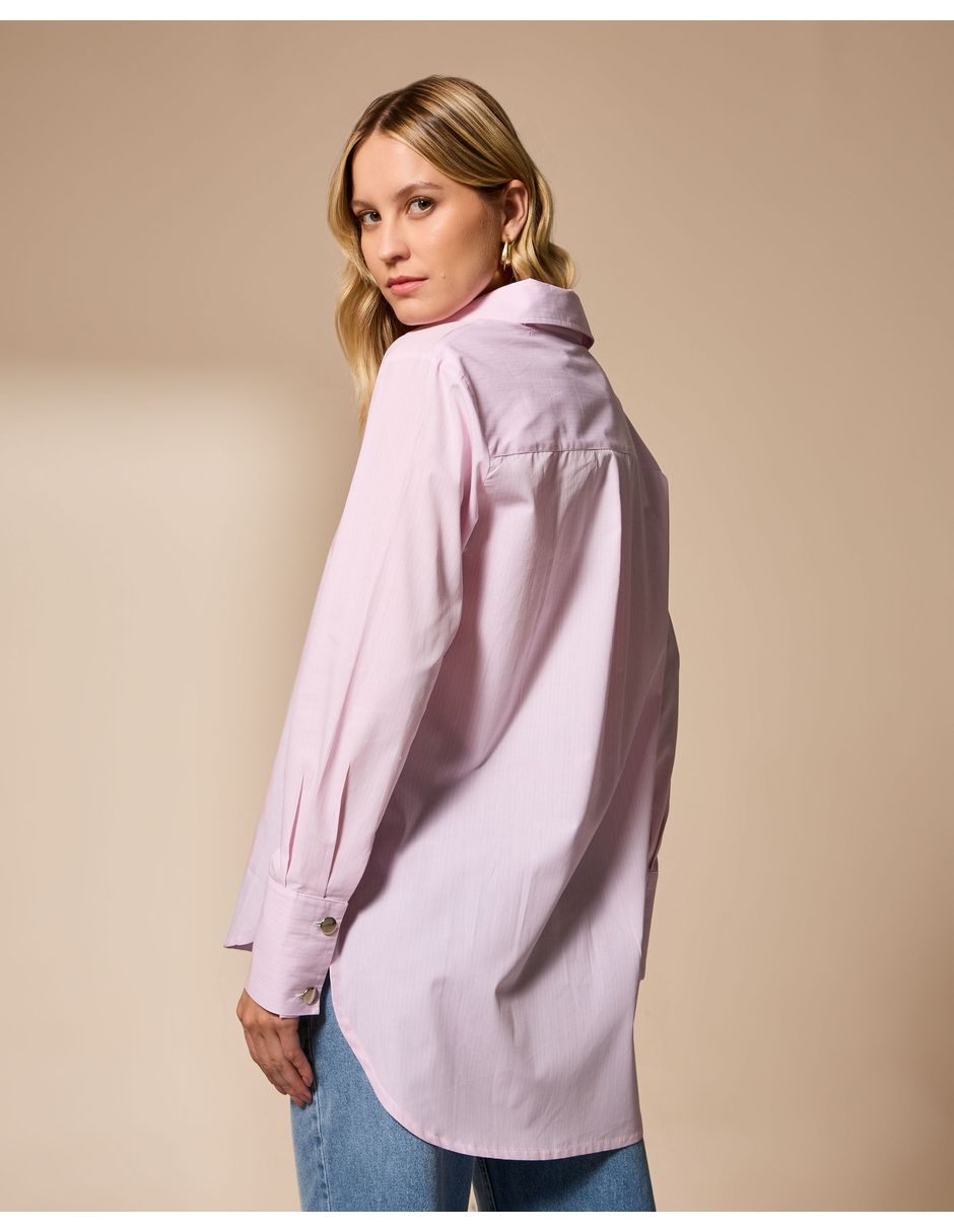 Camisa/Sobrecamisa de Algodón manga Larga para mujer