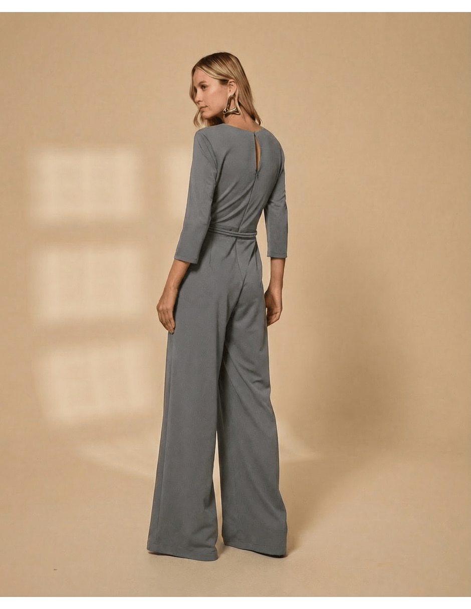 Jumpsuit de Viscosa Casual estampado Liso para mujer
